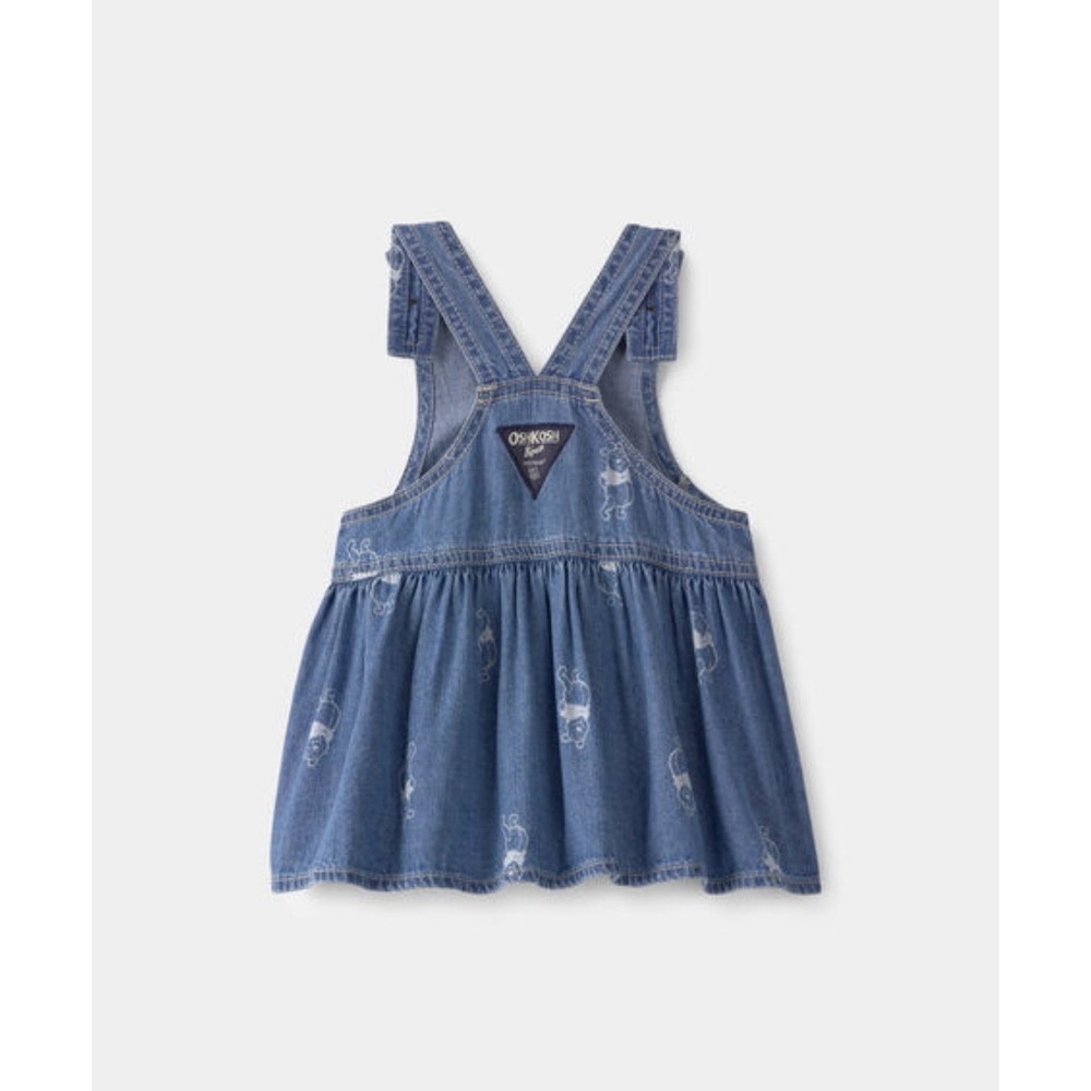 New OshKosh B'gosh  Medium Wash denim Wrap Skirtall dress 24m Winnie The Pooh - Picture 6 of 6